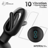 Intoyou Zack vibrerende buttplug met tong en app