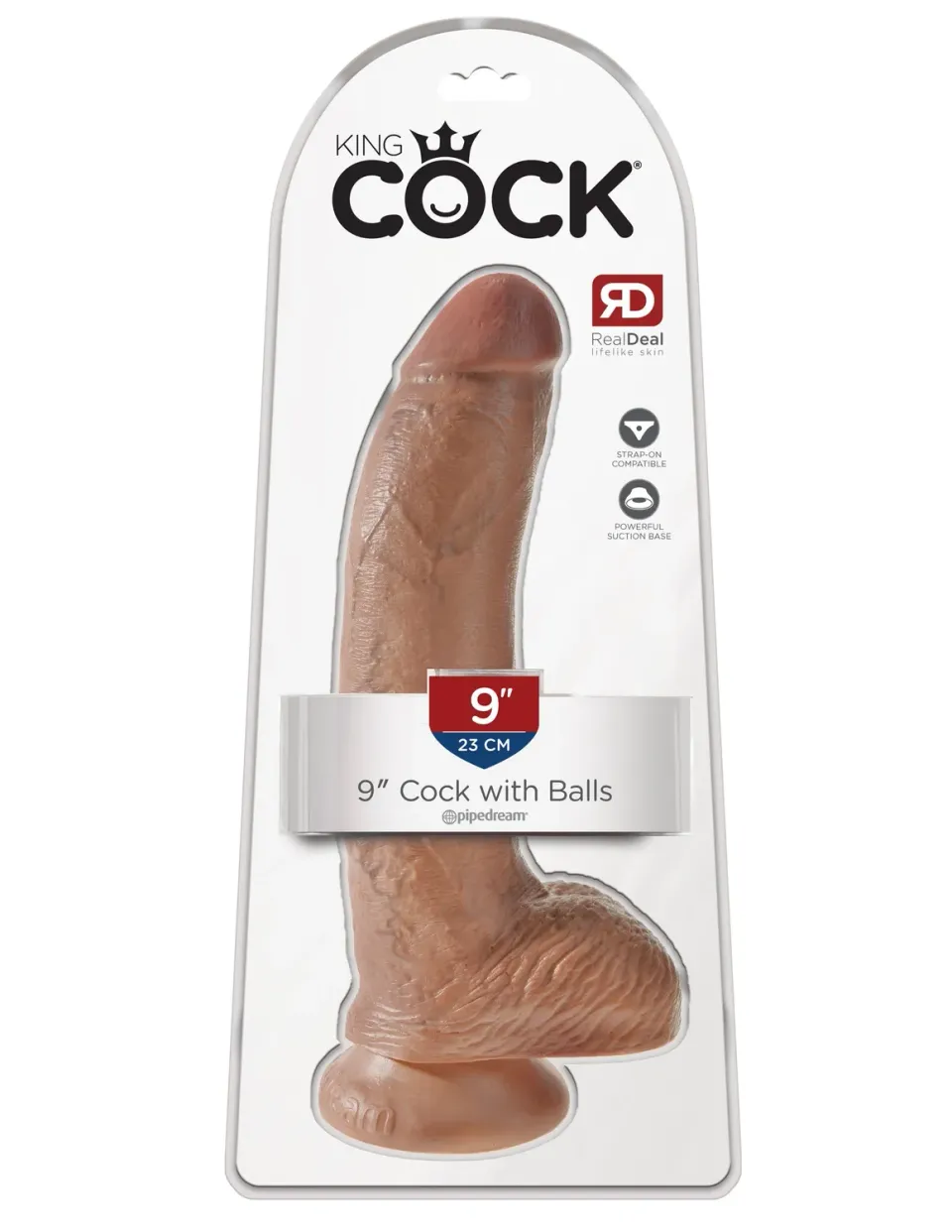 Pipedream King Cock 9 inch dildo met ballen zuignap huidskleur