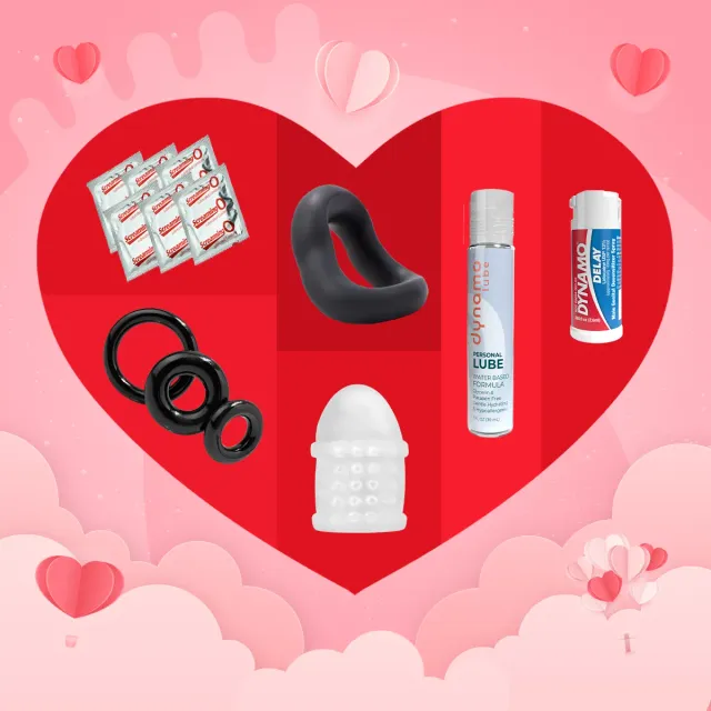 Screaming O Valentine's Pleasure Kit voor hem cockring set