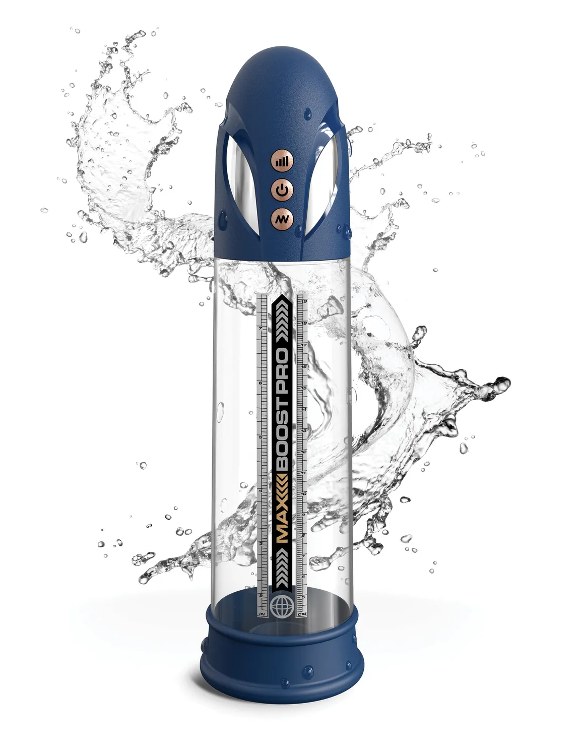 Pipedream Pump Worx Max Boost Pro Flow penispomp automatisch blauw
