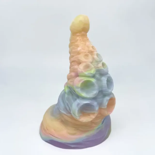 Tentickle Tenton Pastel Rainbow Swirl dildo small superzacht