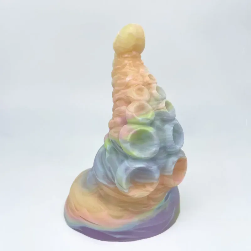 Tentickle Tenton Pastel Rainbow Swirl dildo small superzacht