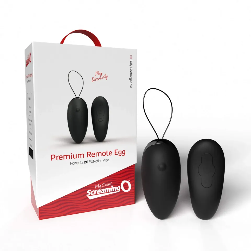 Screaming O Premium Remote Egg vibrerend eitje zwart 20 standen