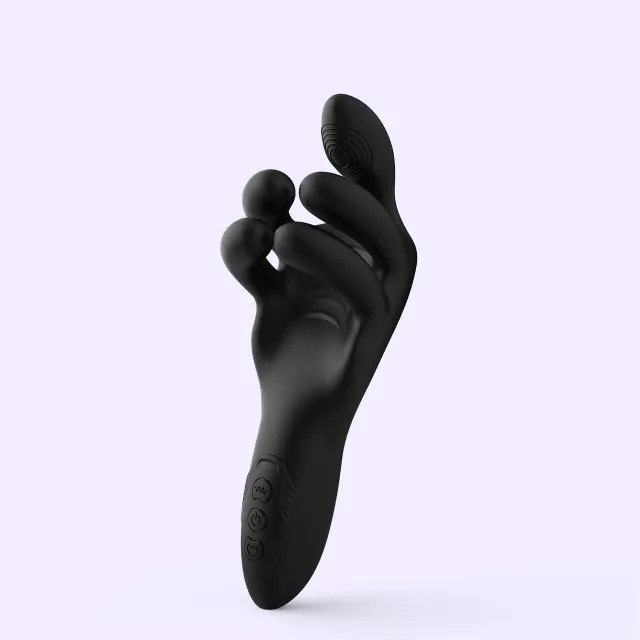 Beisar Clawer penisvibrator zwart met zuig- en klemwerking