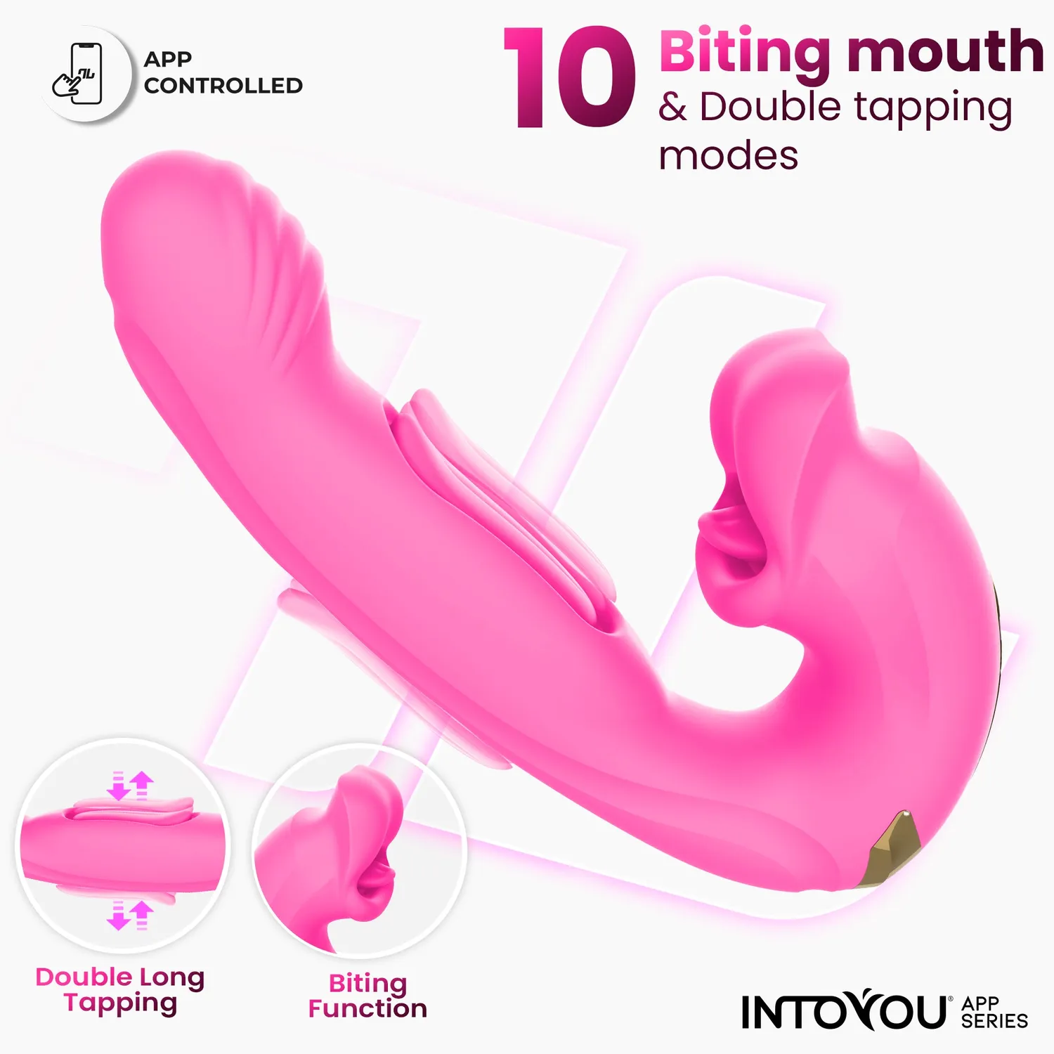 Intoyou Bimby vibrator met app, tapping en biting