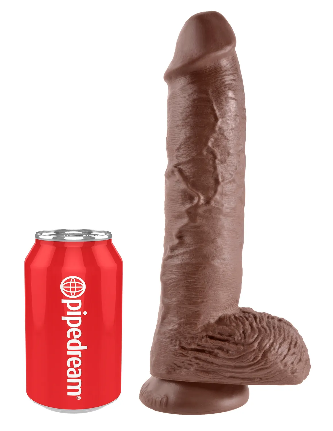 Pipedream King Cock 10 inch dildo bruin realistisch