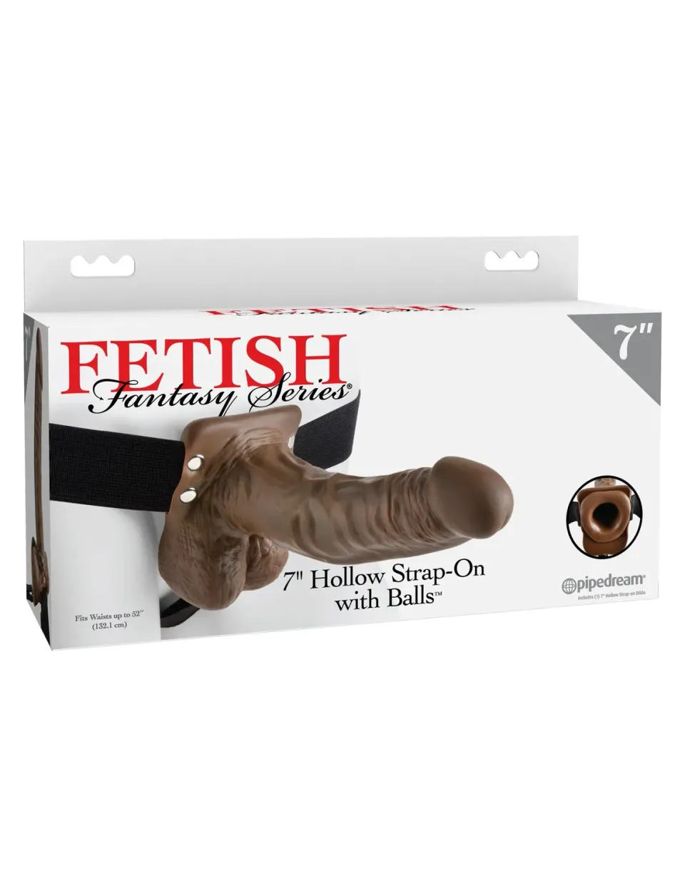 Pipedream Fetish Fantasy 7" Hollow Strap-On voorbinddildo hol