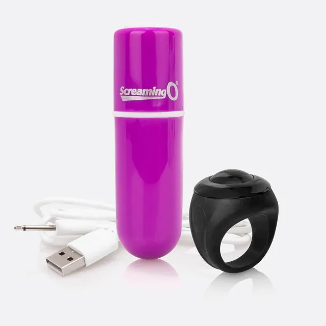 Screaming O Charged Vooom Remote Control Bullet vibrator blauw