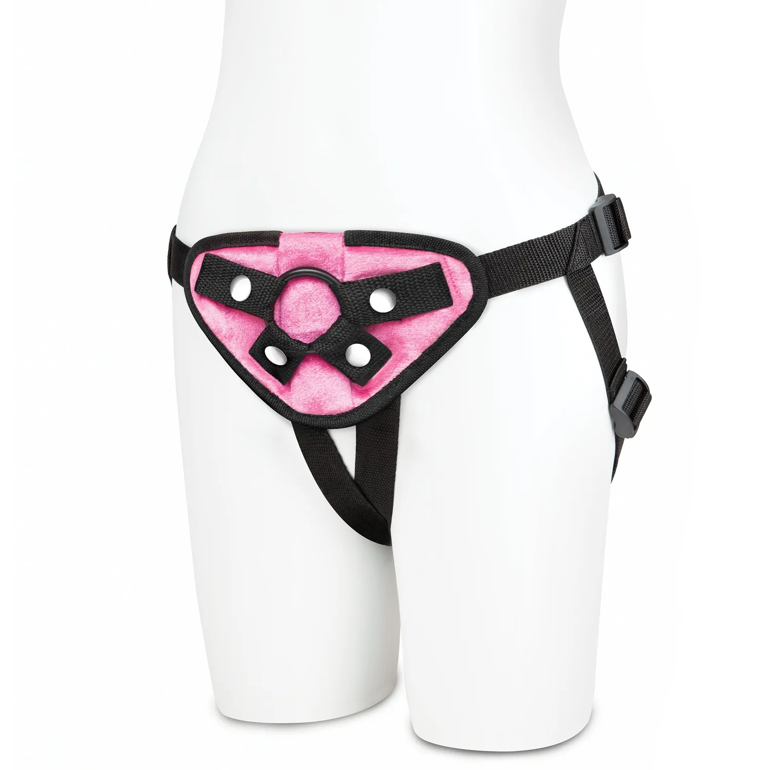 Lux Fetish Strap-On Harnas Roze Verstelbaar met Ringen