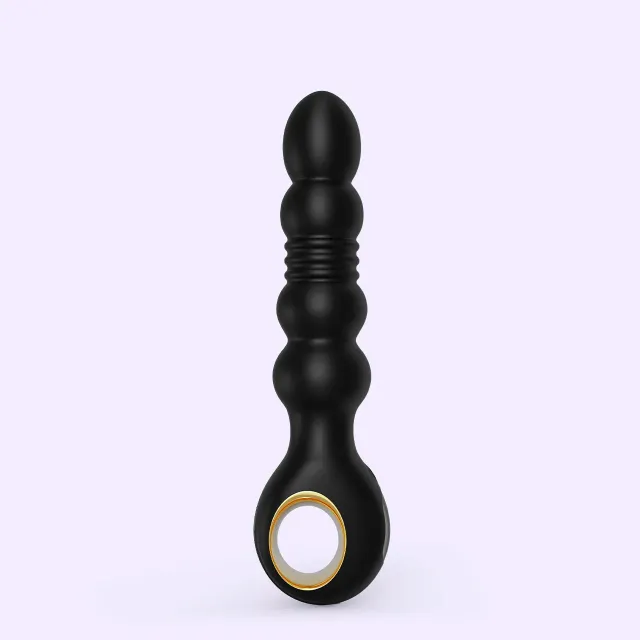 Beisar Potiphar vibrerende dildo zwart anal kralen