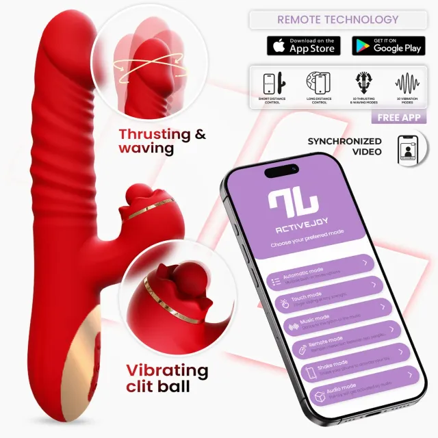 Intoyou Ascen stotende vibrator met app en 3 motors