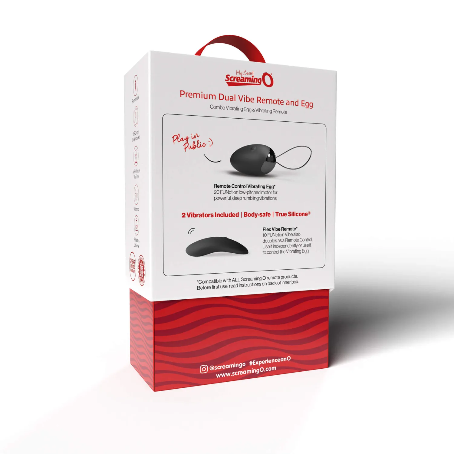 Screaming O Premium Dual Vibe vibrerend ei zwart remote