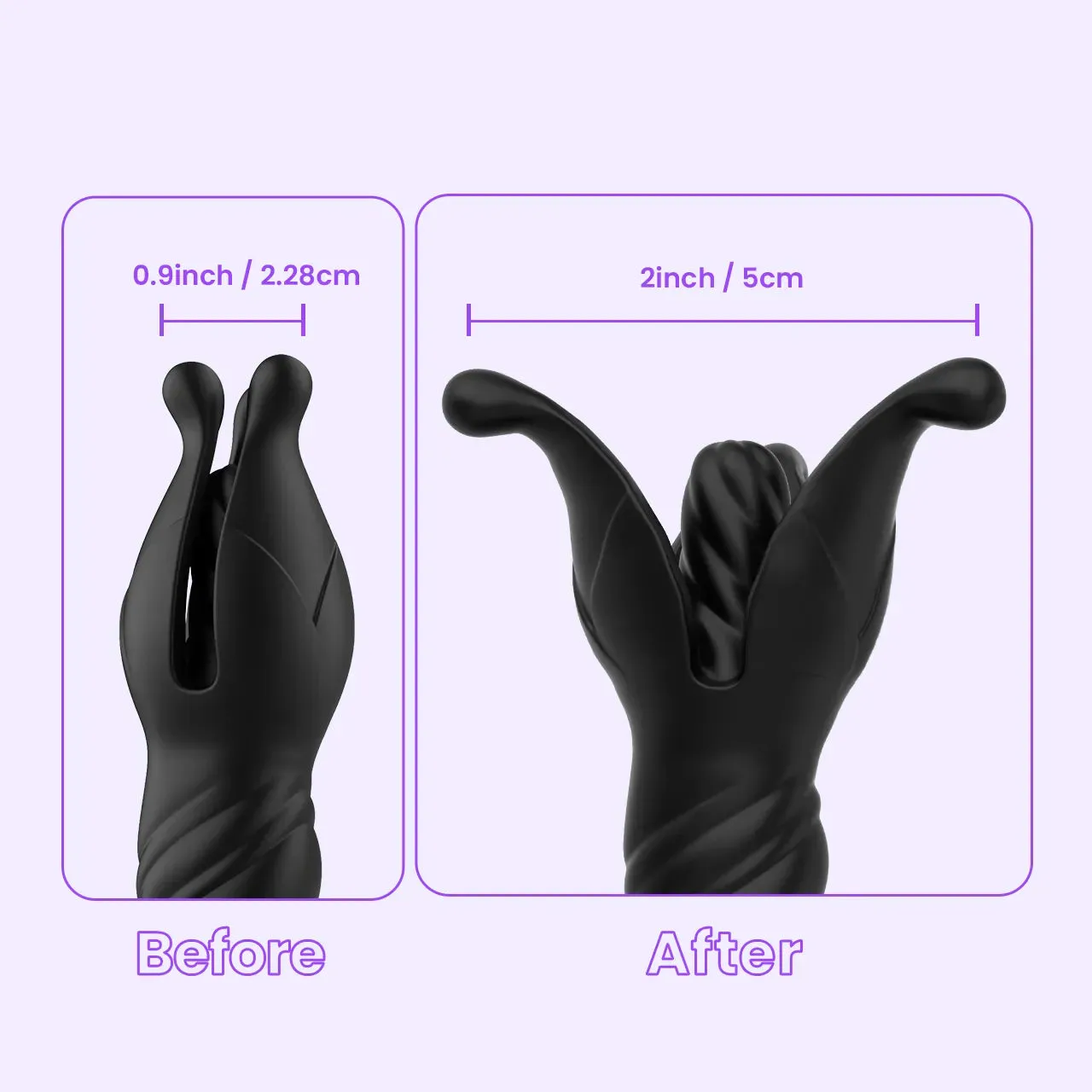 Beisar Perseus vibrerende buttplug met app zwart