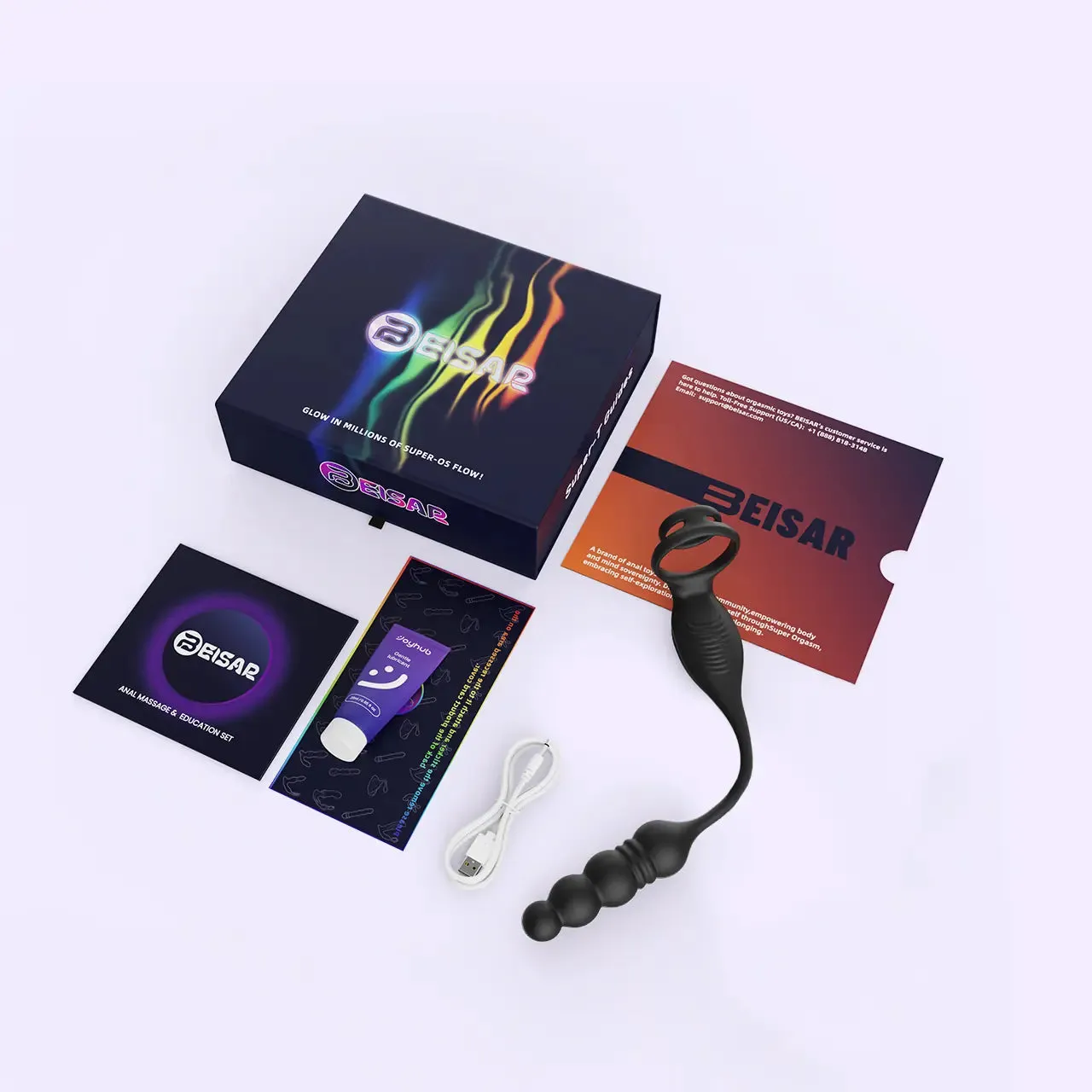 Beisar Rhythmic 4 prostaat vibrator zwart 3-in-1