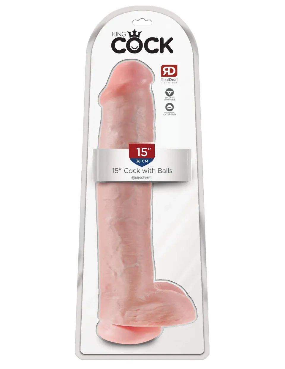 Pipedream King Cock 15 inch Cock with Balls dildo licht groot
