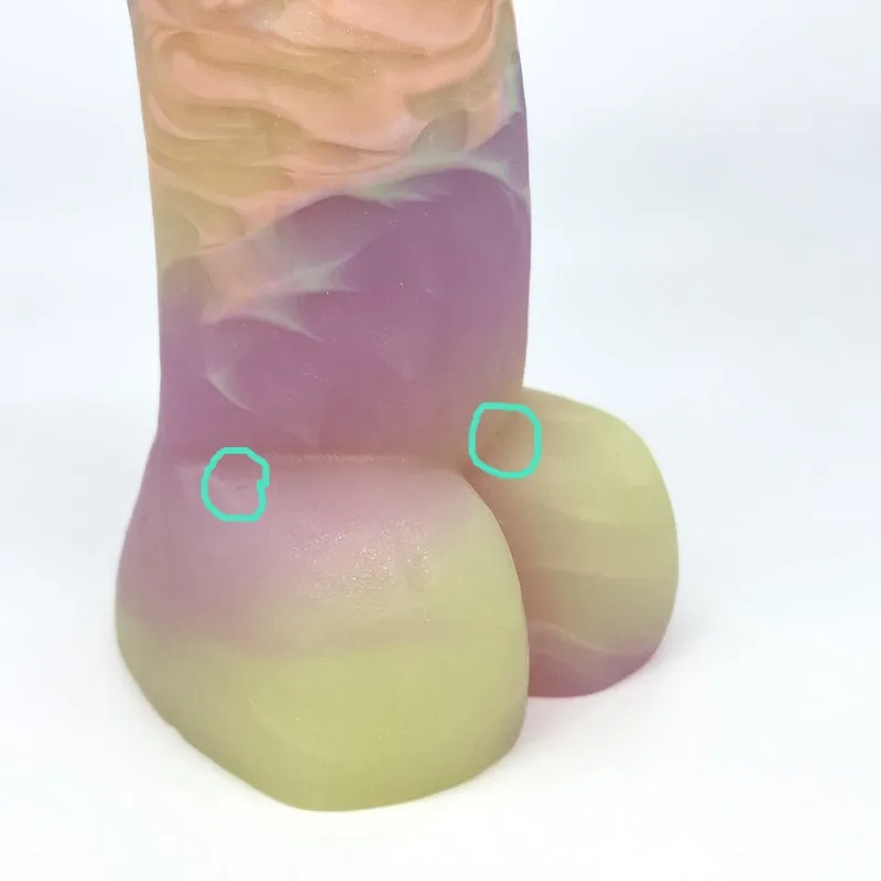 Tentickle Woodsman Pastel Rainbow Swirl dildo XS super soft