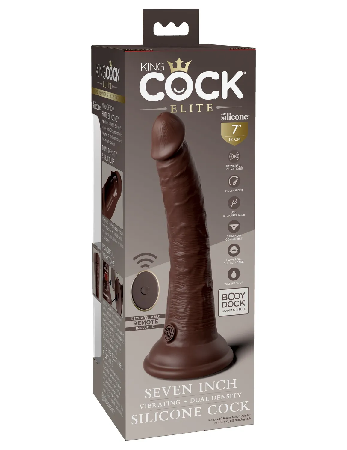 Pipedream King Cock 7 Vibrating vibrerende dildo met afstandsbediening