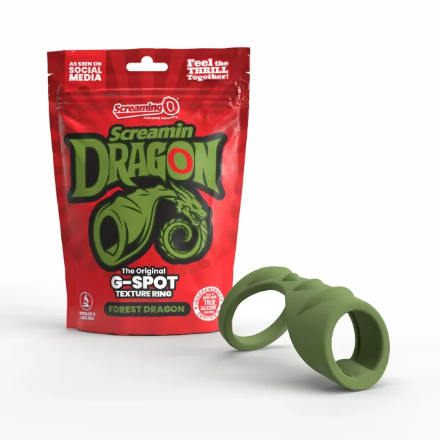 Screaming O Dragon G-Spot Texture Ring cockring transparant geribbeld