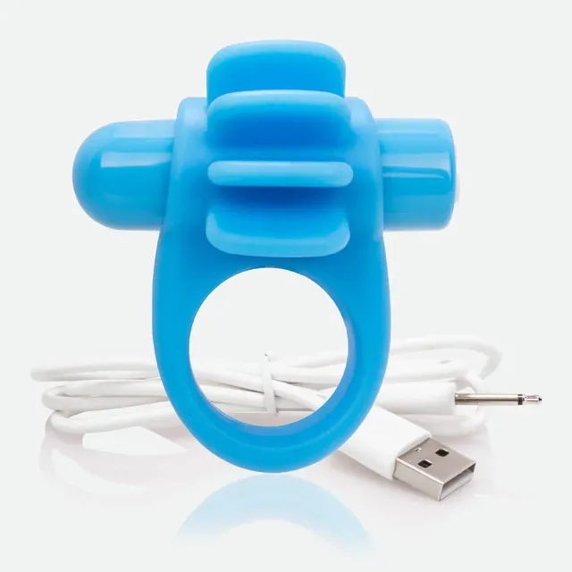 Screaming O Charged Skooch vibrerende cockring zwart geribbeld