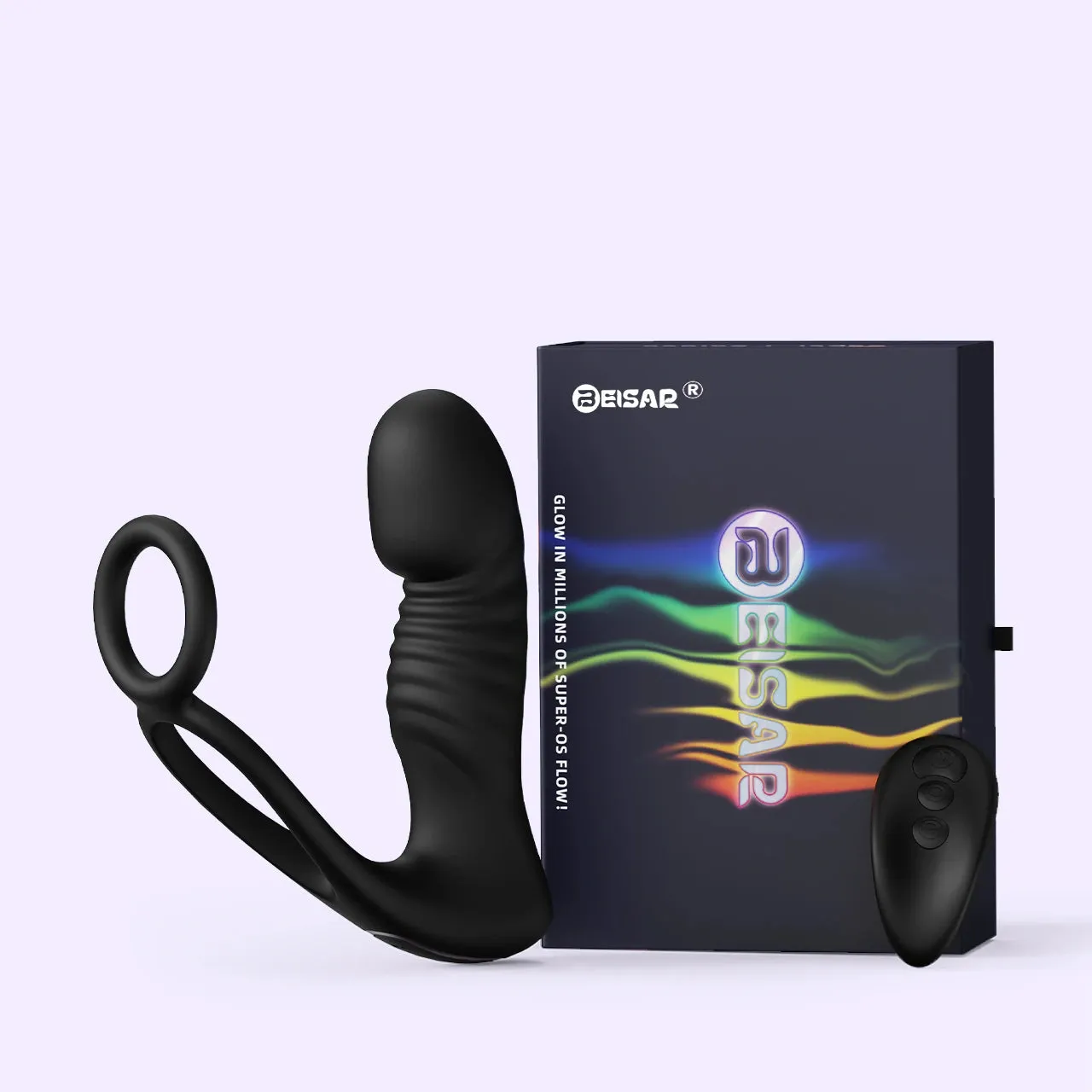 Beisar Puck 4-in-1 prostatemassager siliconen zwart