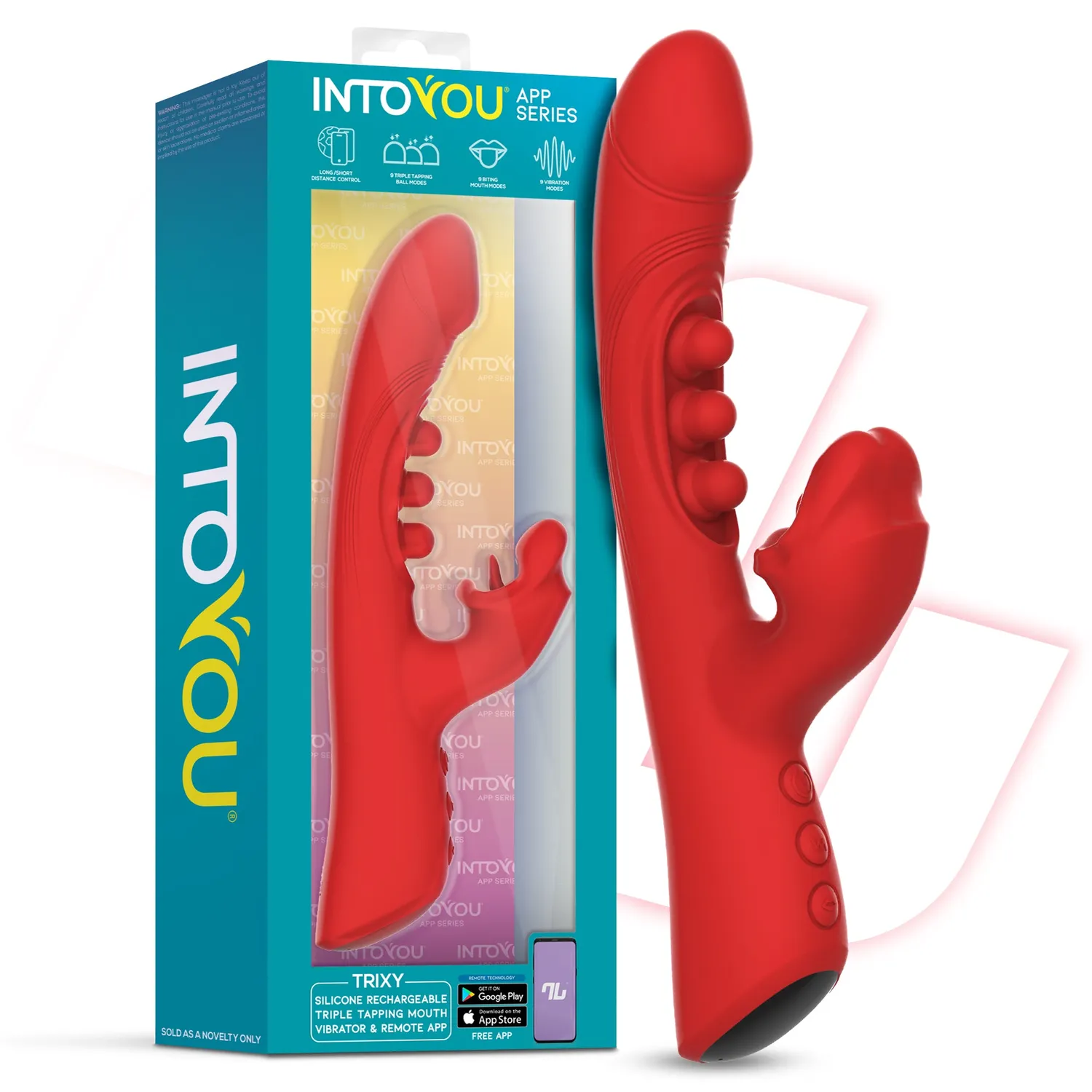 Intoyou Trixy vibrator tapping biting met app LED