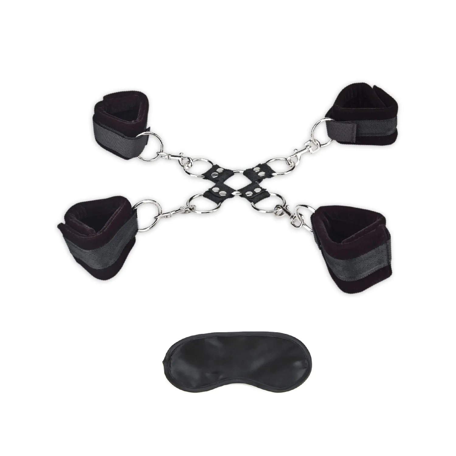Lux Fetish Soft Cuff Hogtie boeienset 5-delig