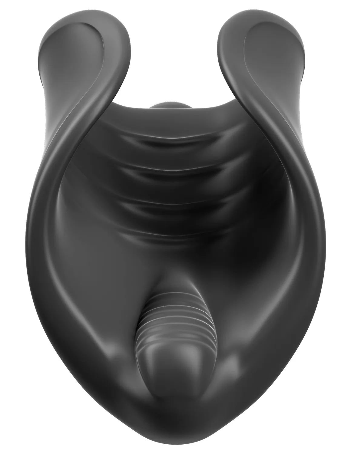 Pipedream PDX Elite Vibrating Silicone Stimulator Masturbator Zwart Geribbeld