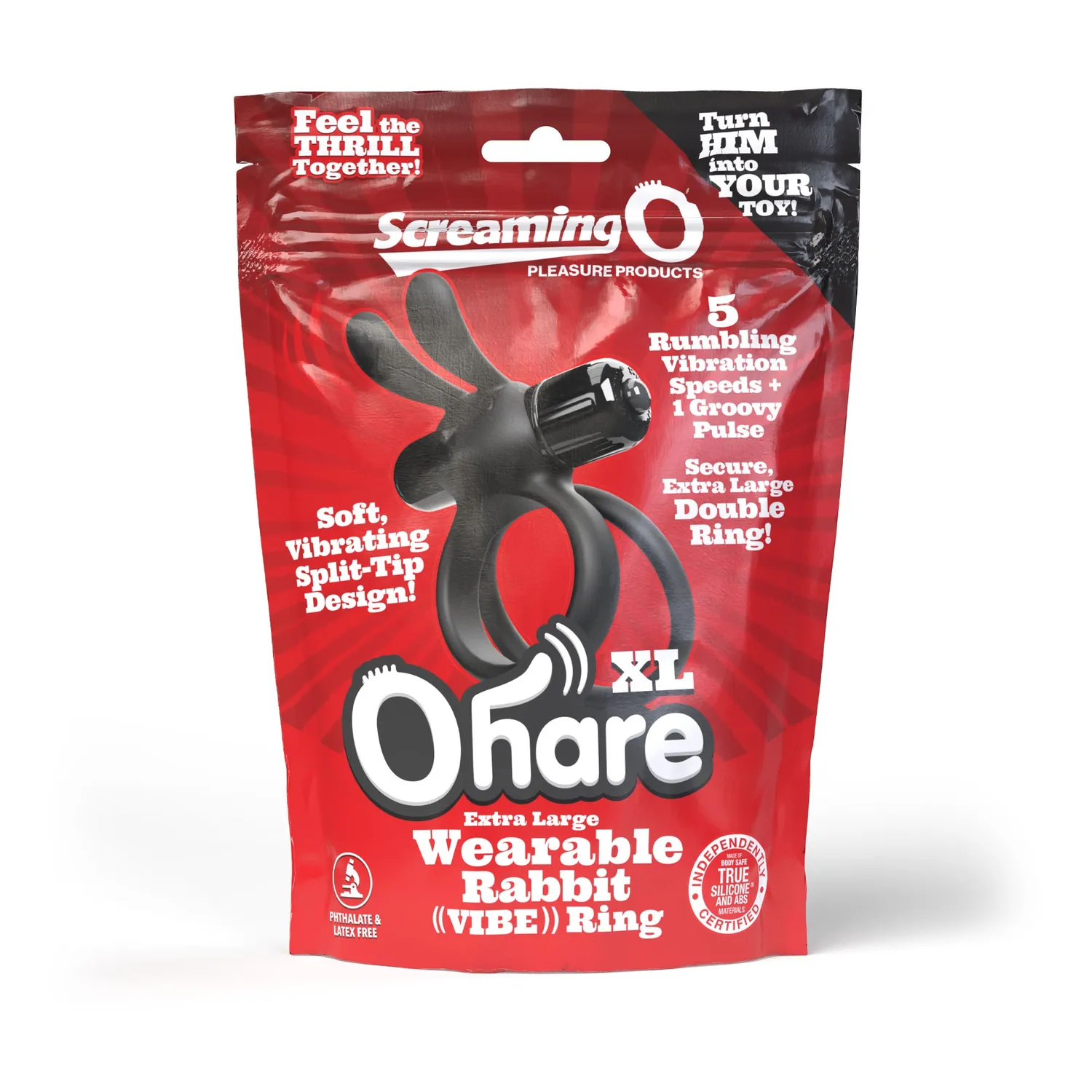 Screaming O Ohare XL 4B vibrerende cockring konijnenoren