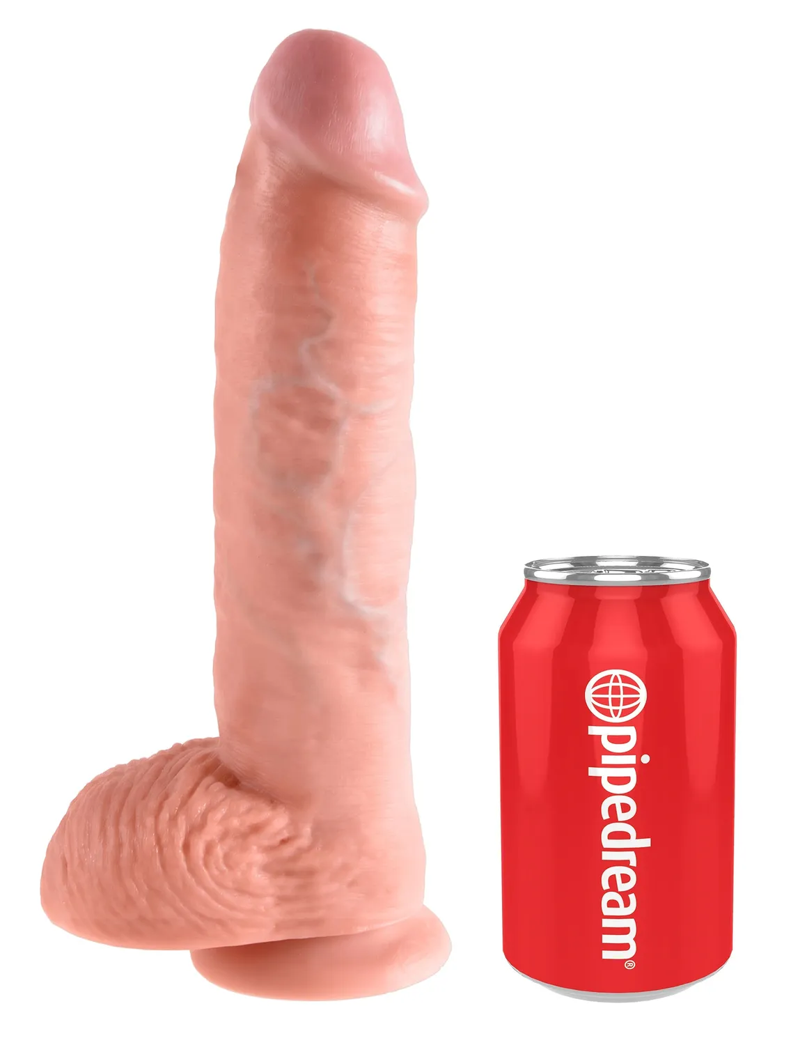 Pipedream King Cock 10 inch dildo met ballen licht realistisch