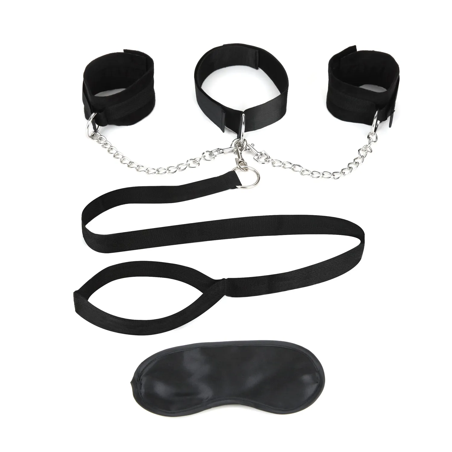 Lux Fetish Sex Collar and Leash bondageset met boeien