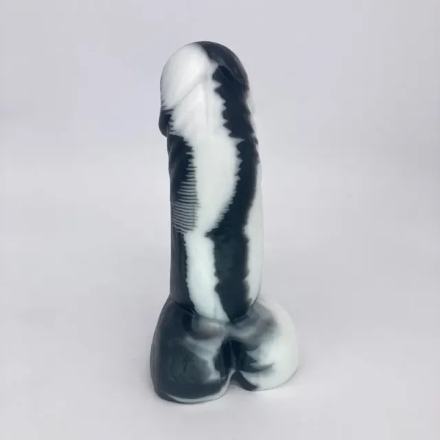 Tentickle Woodsman Goth Stripe dildo small zacht flop