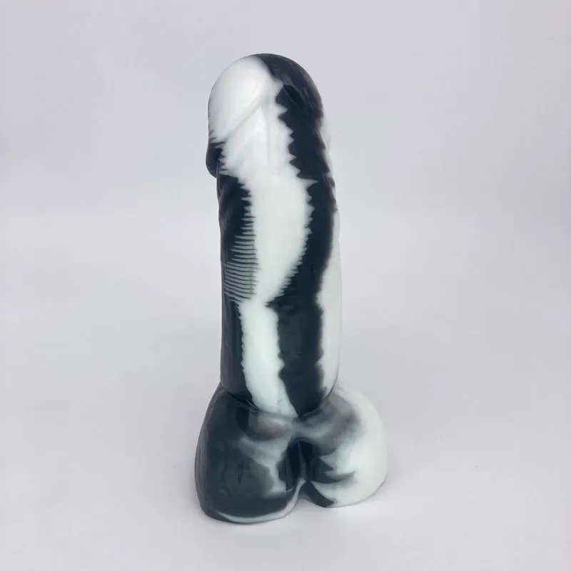 Tentickle Woodsman Goth Stripe dildo small zacht flop