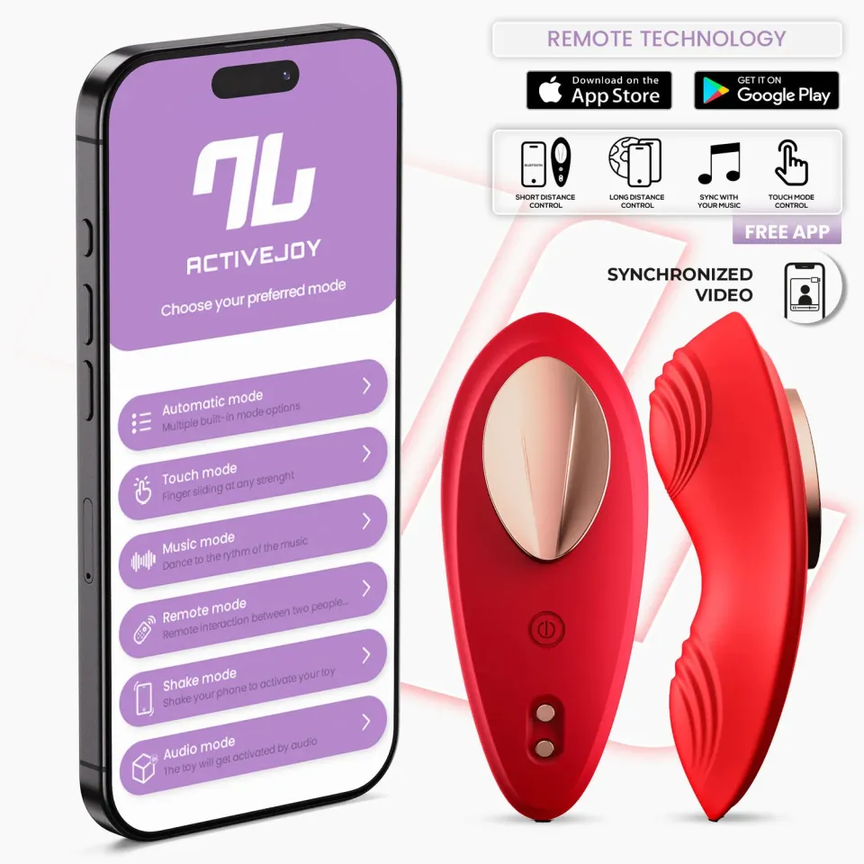 Intoyou Slipvibrator met App Rood stil