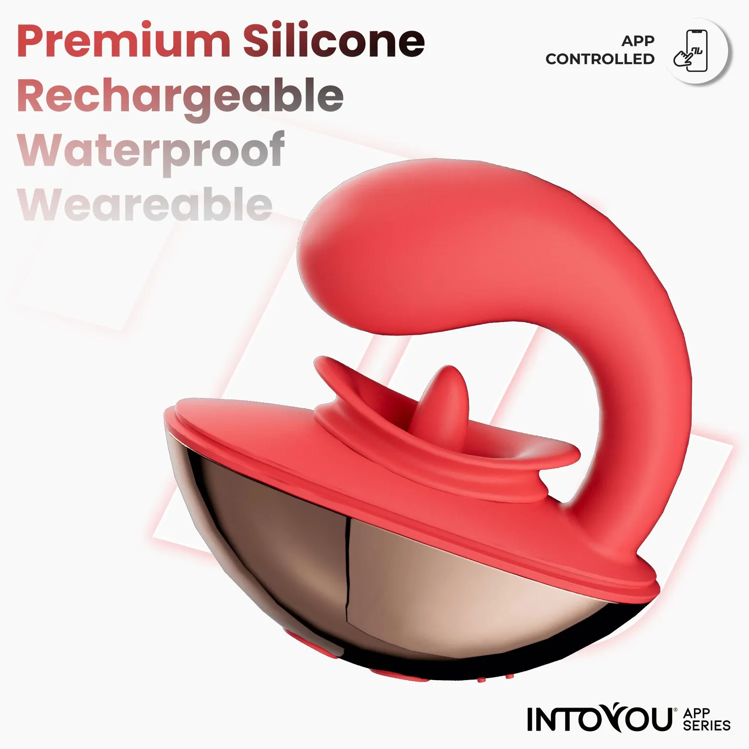 Intoyou Rondy vibrator met liktong en app, G-spot 10 standen