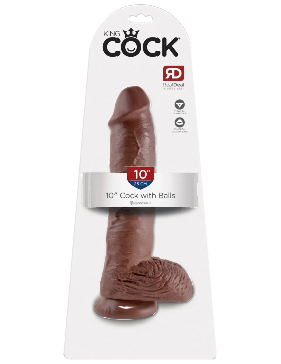 Pipedream King Cock 10 inch dildo bruin realistisch