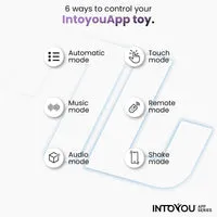 Intoyou vibratie-ei thrusting met app blauw 20,5 cm