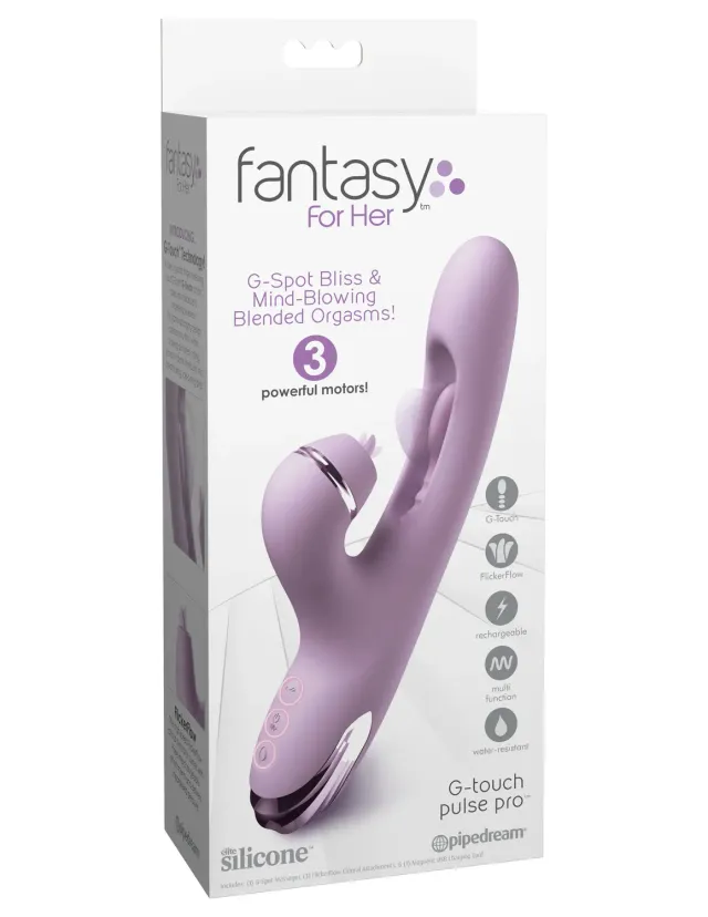 Pipedream G-Touch Pulse Pro rabbit vibrator siliconen verwisselbaar
