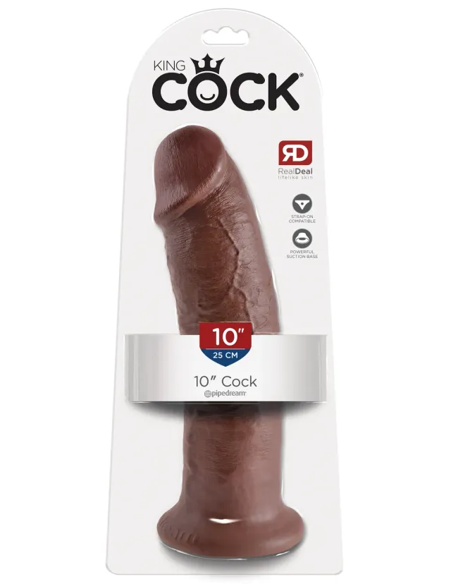 Pipedream King Cock 10 Cock dildo large bruin realistisch