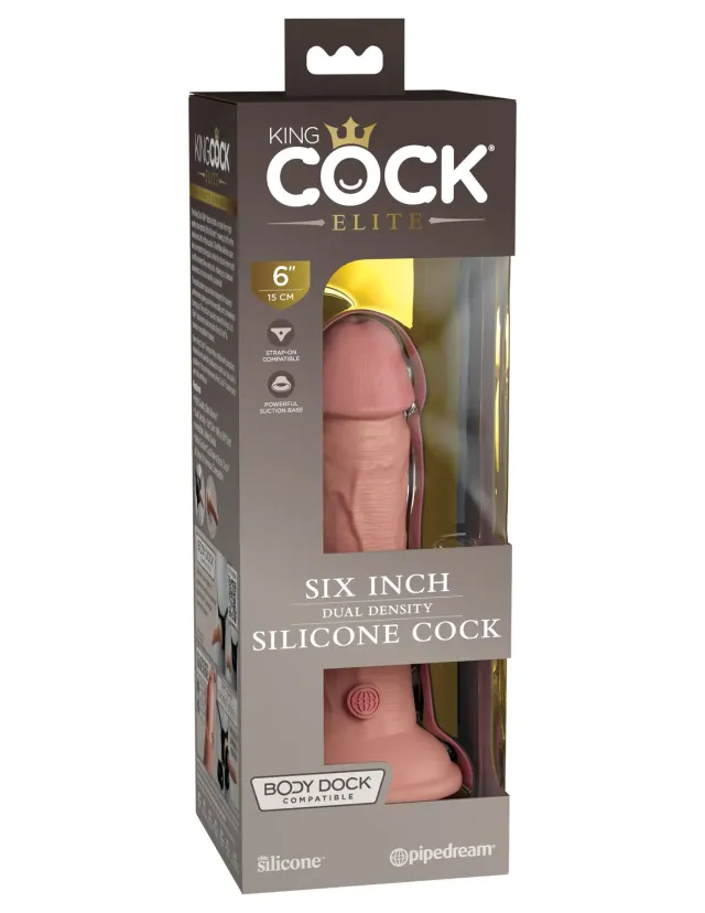 Pipedream King Cock 6 Silicone Dual Density dildo zuignap