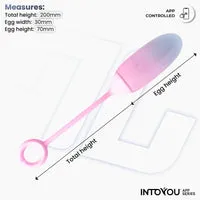 Intoyou Vibratie-ei met App Blauw Roze waterdicht