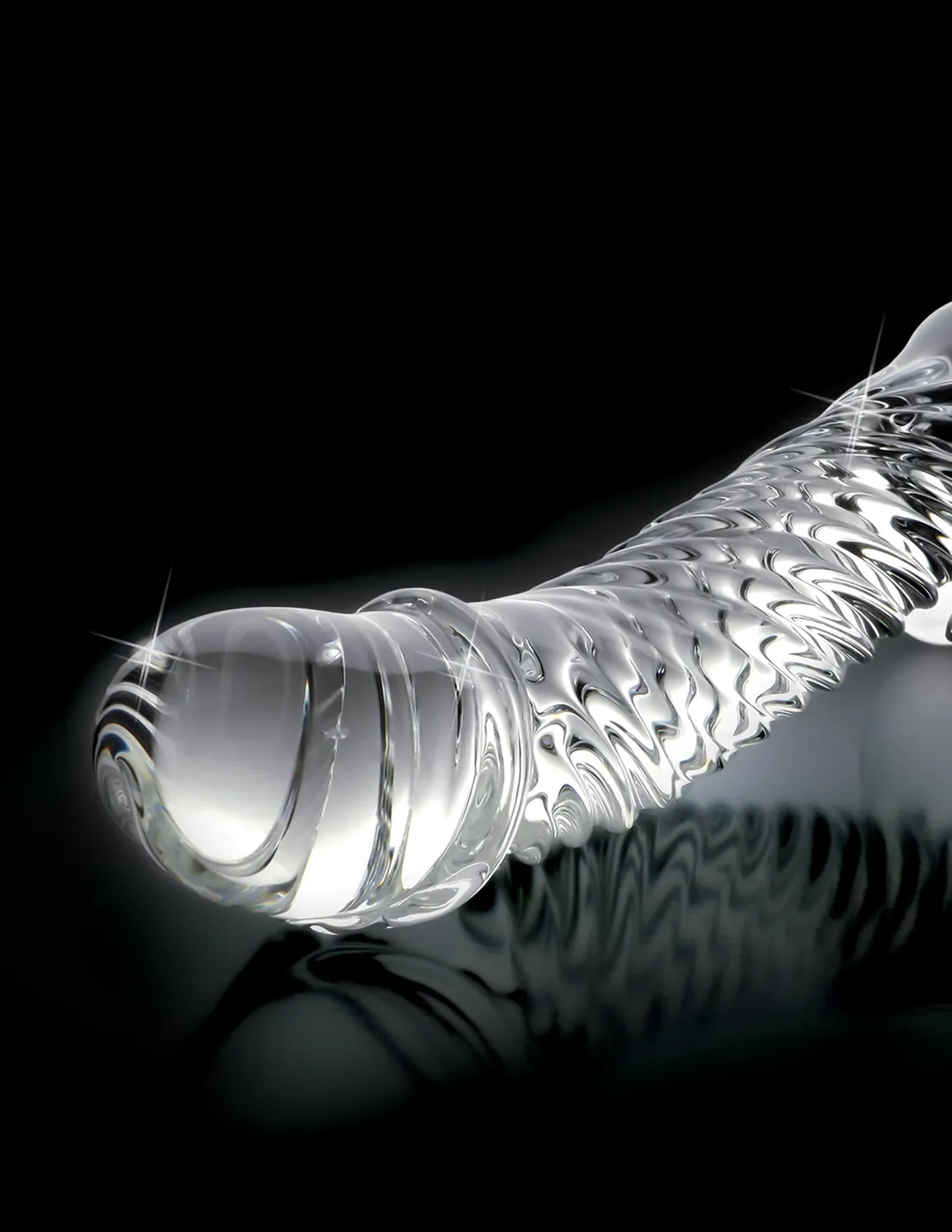 Pipedream Icicles No. 61 glazen dildo transparant geribbeld
