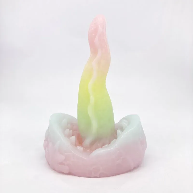 Tentickle Meenus Pastel Rainbow dildo small soft