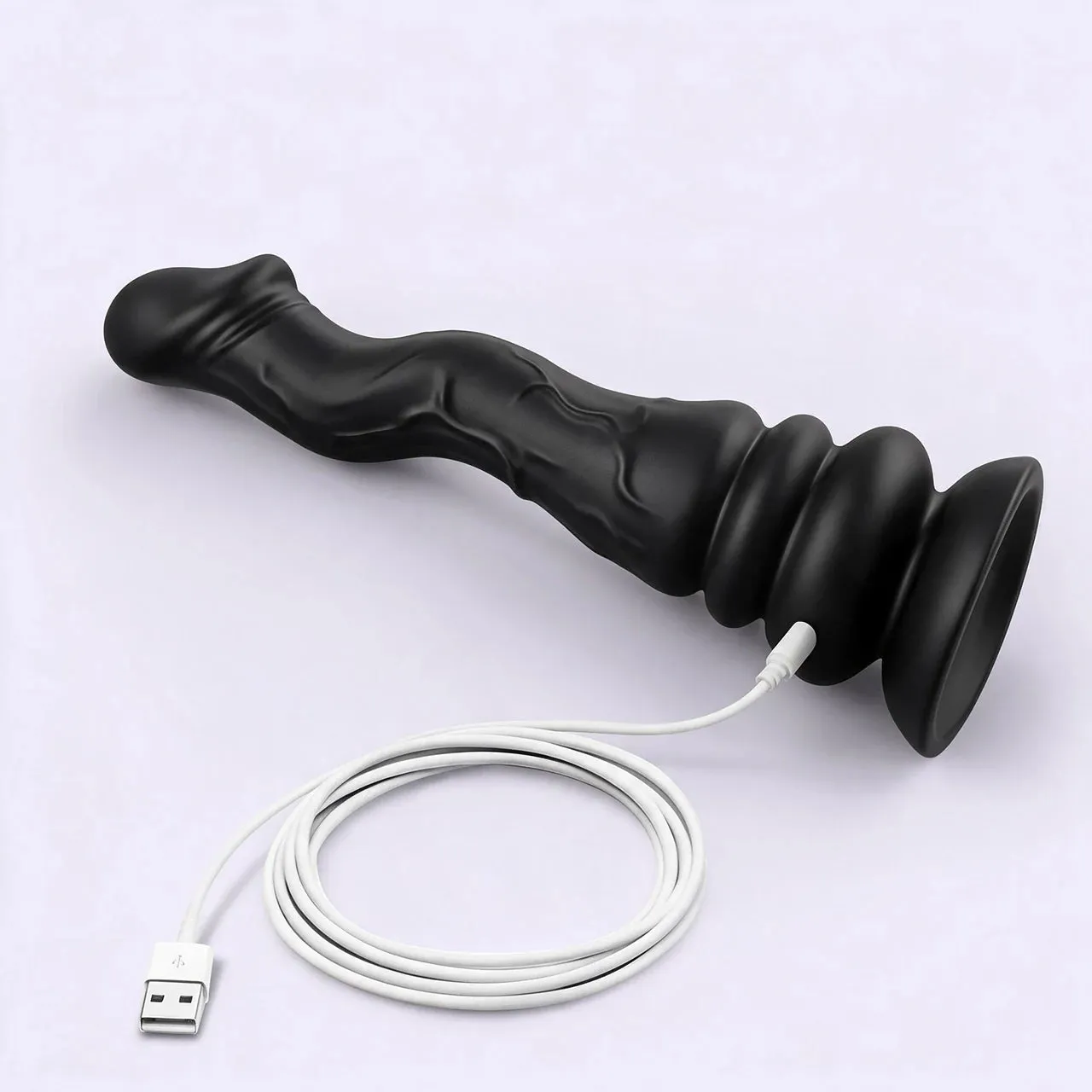 Beisar Pillar vibrerende dildo zwart met zuignap