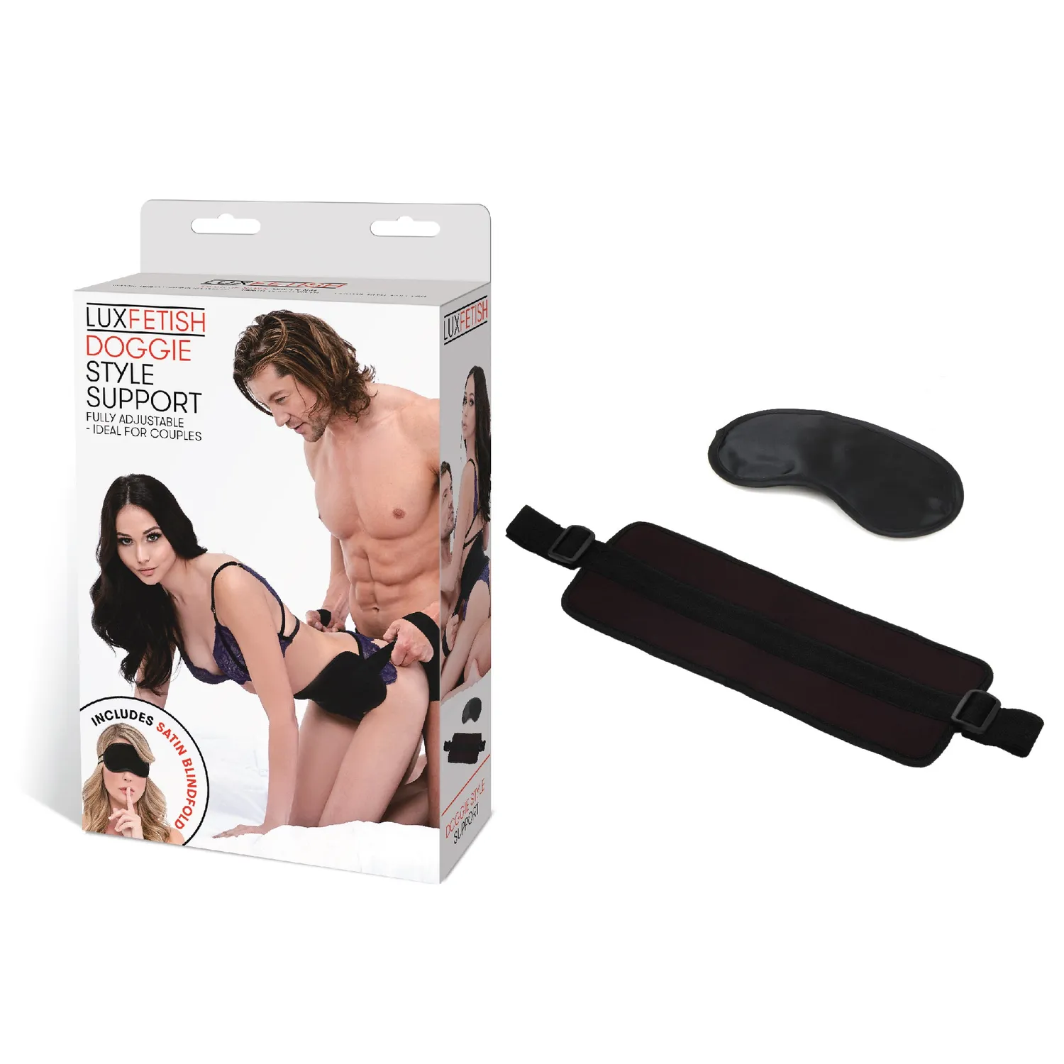 Lux Fetish Doggie Style positieband verstelbaar zwart