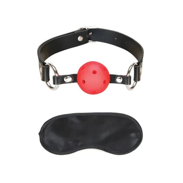 Lux Fetish Breathable Ball Gag mondgag rood ademend