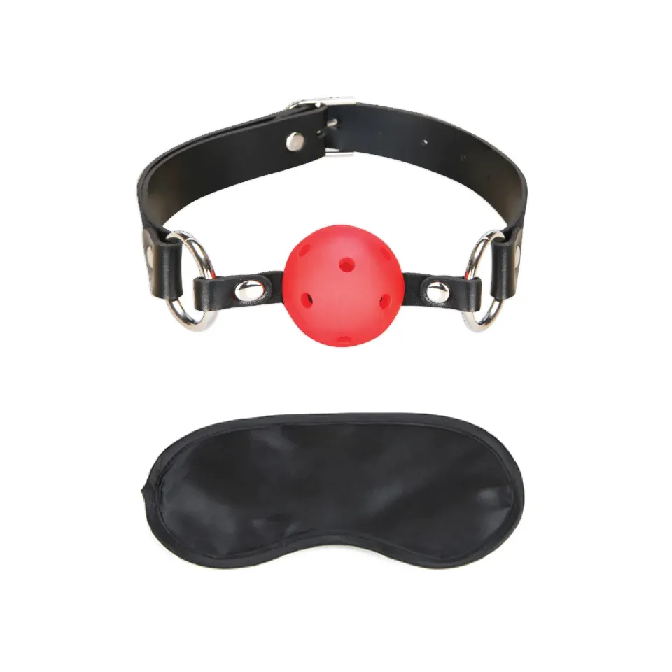 Lux Fetish Breathable Ball Gag mondgag rood ademend