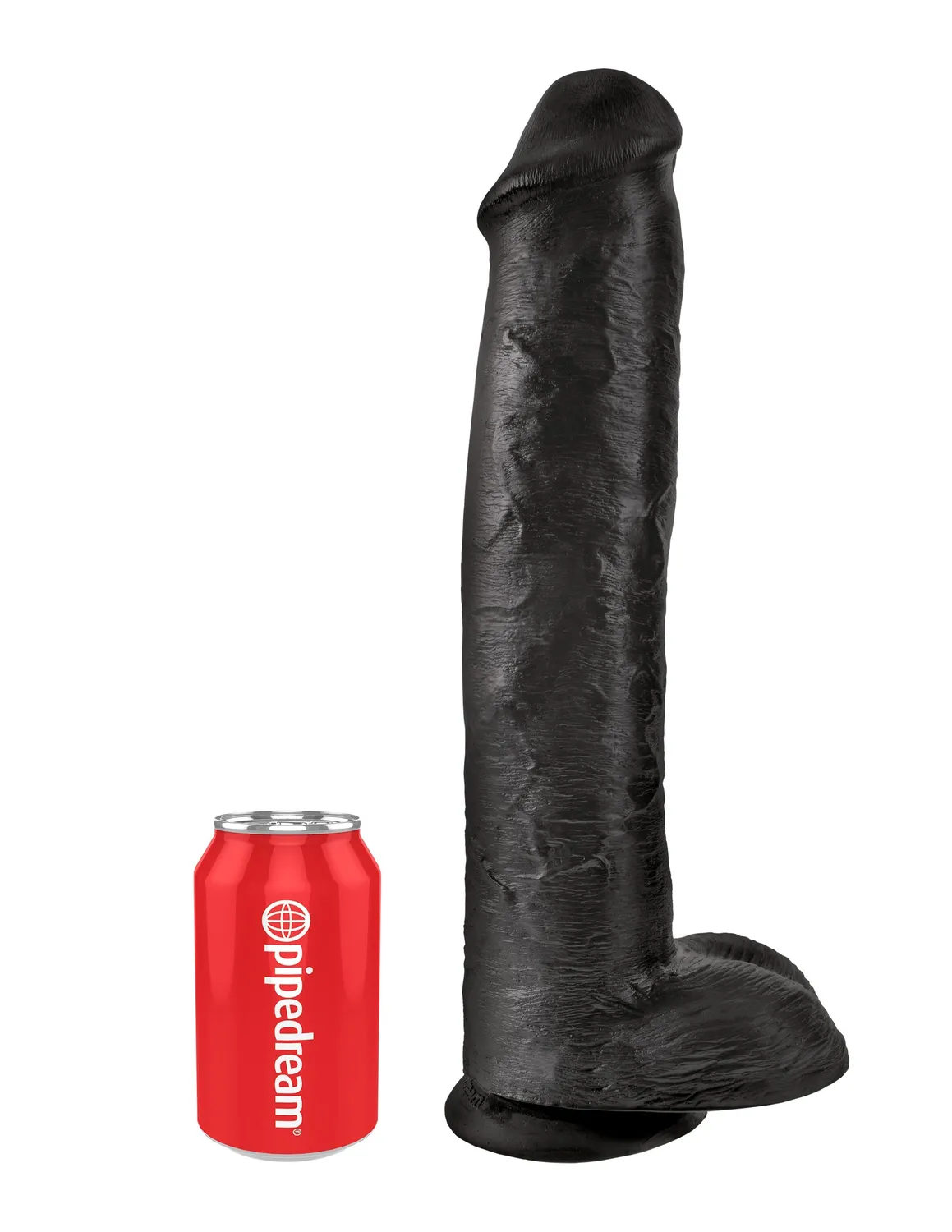 Pipedream King Cock 15" dildo met ballen zwart realistisch