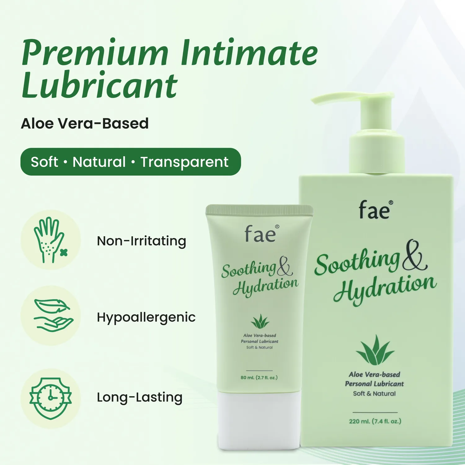 Fae Aloe Vera glijmiddel op waterbasis 80 ml mild