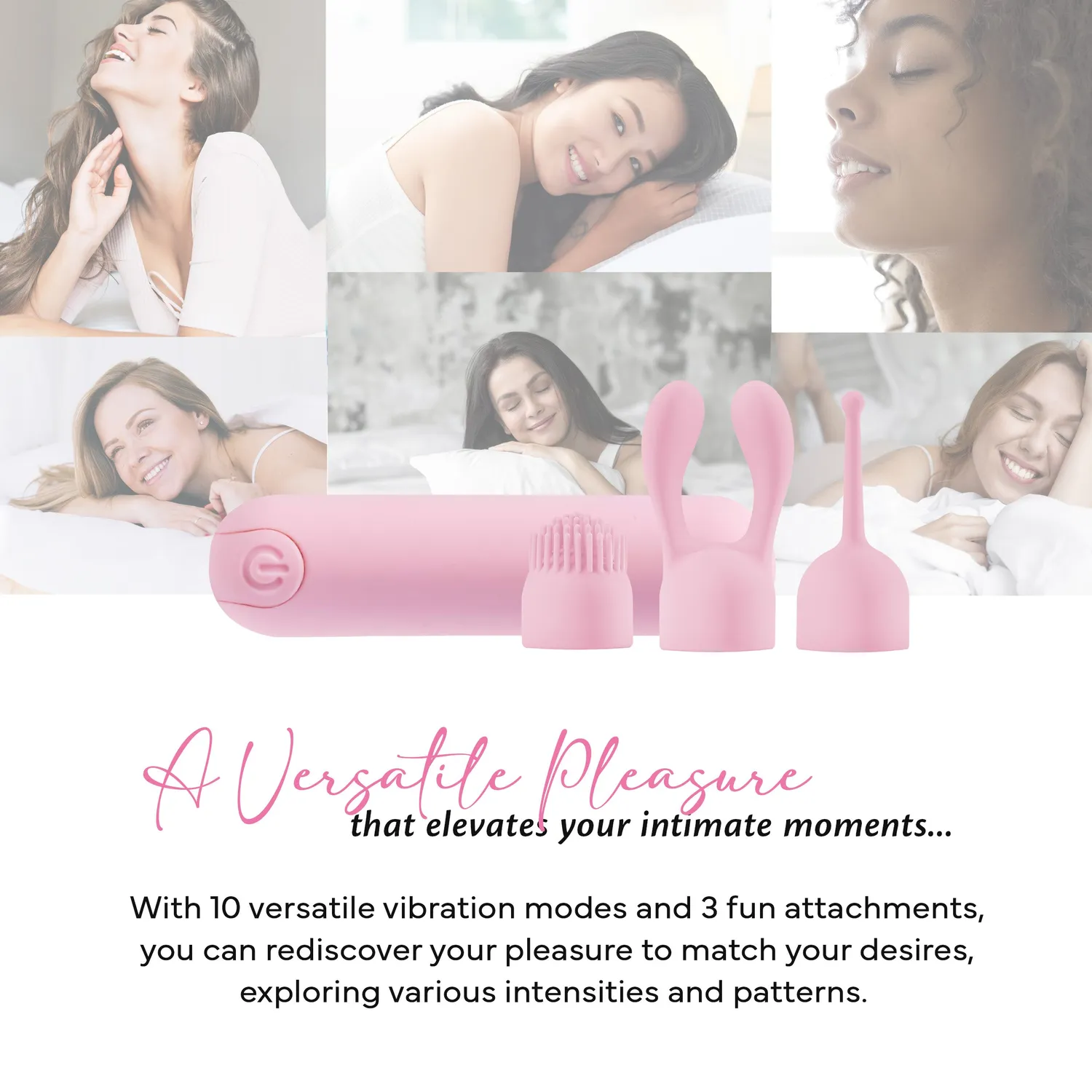 Fae Joy bullet vibrator met opzetstukken