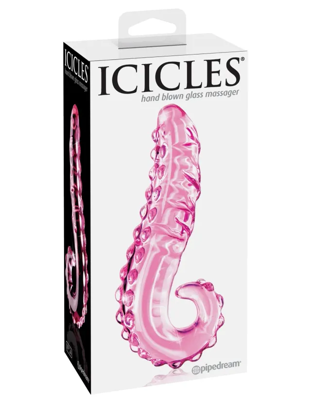 Pipedream Icicles No. 24 glazen dildo roze handgemaakt